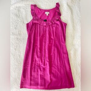 NWT Ann Taylor LOFT Plum Ruffled Collar Sleeveless Dress Size 8 Purple